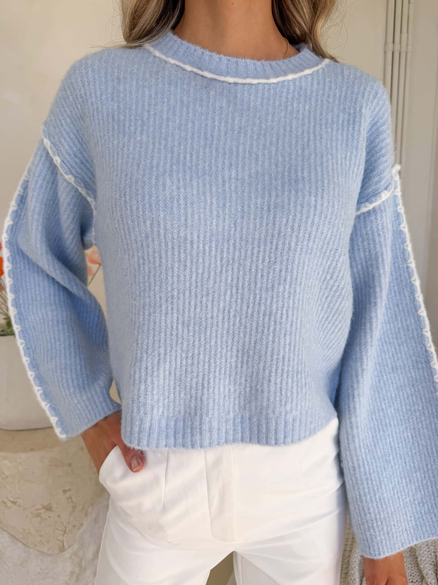 Della Knit - Powder Blue - Image 6