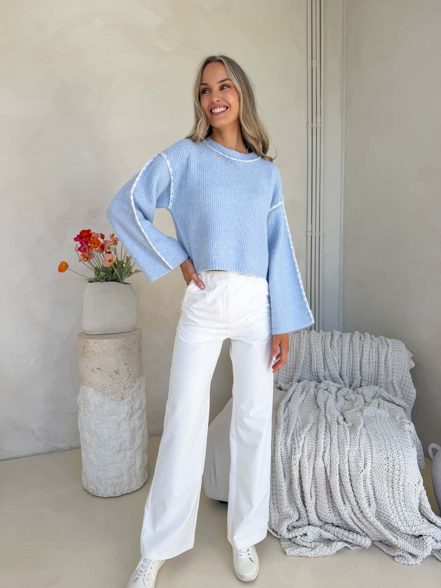 Della Knit - Powder Blue - Image 8