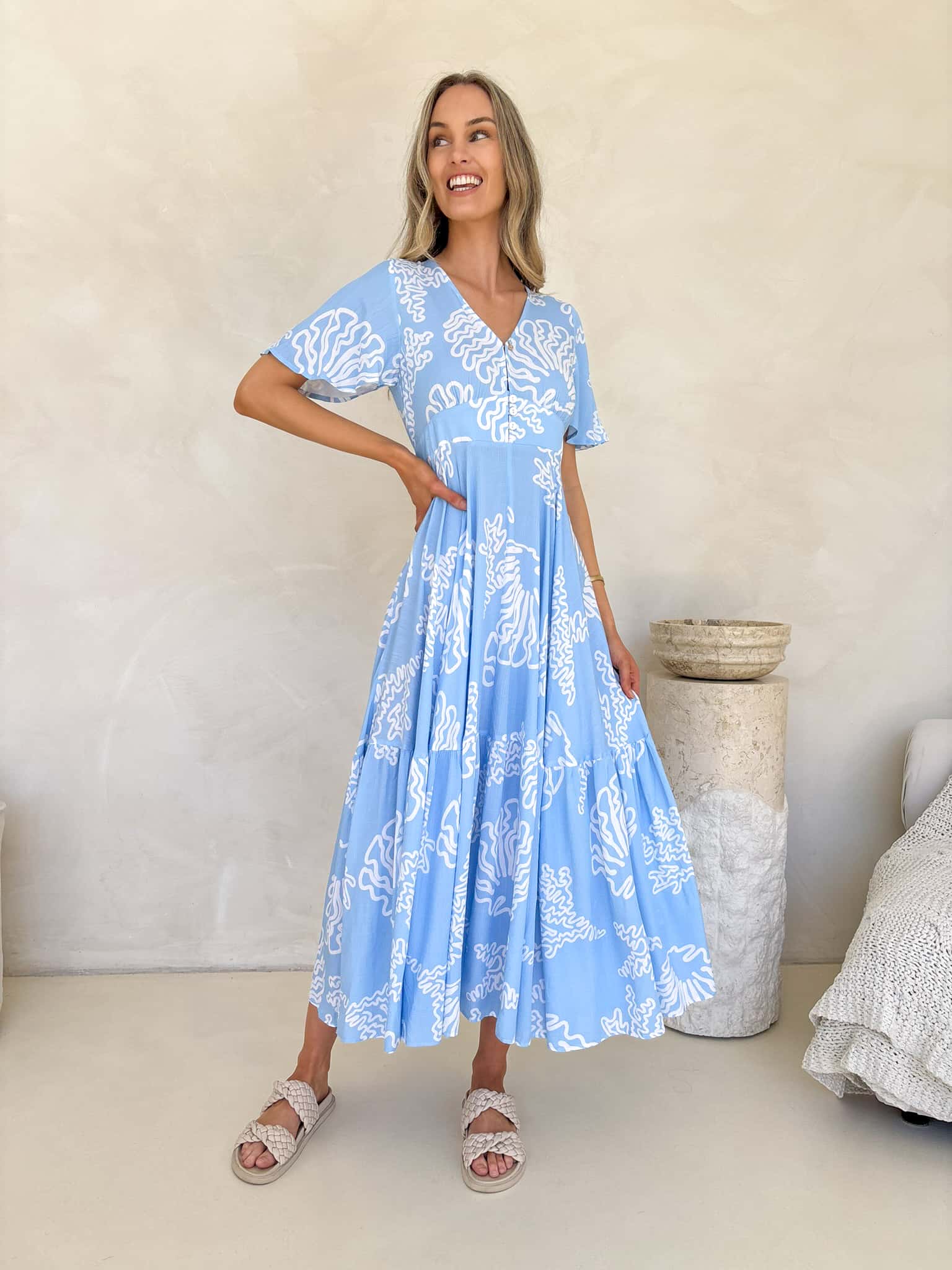 Faye Dress - Salt Water Print - Image 2