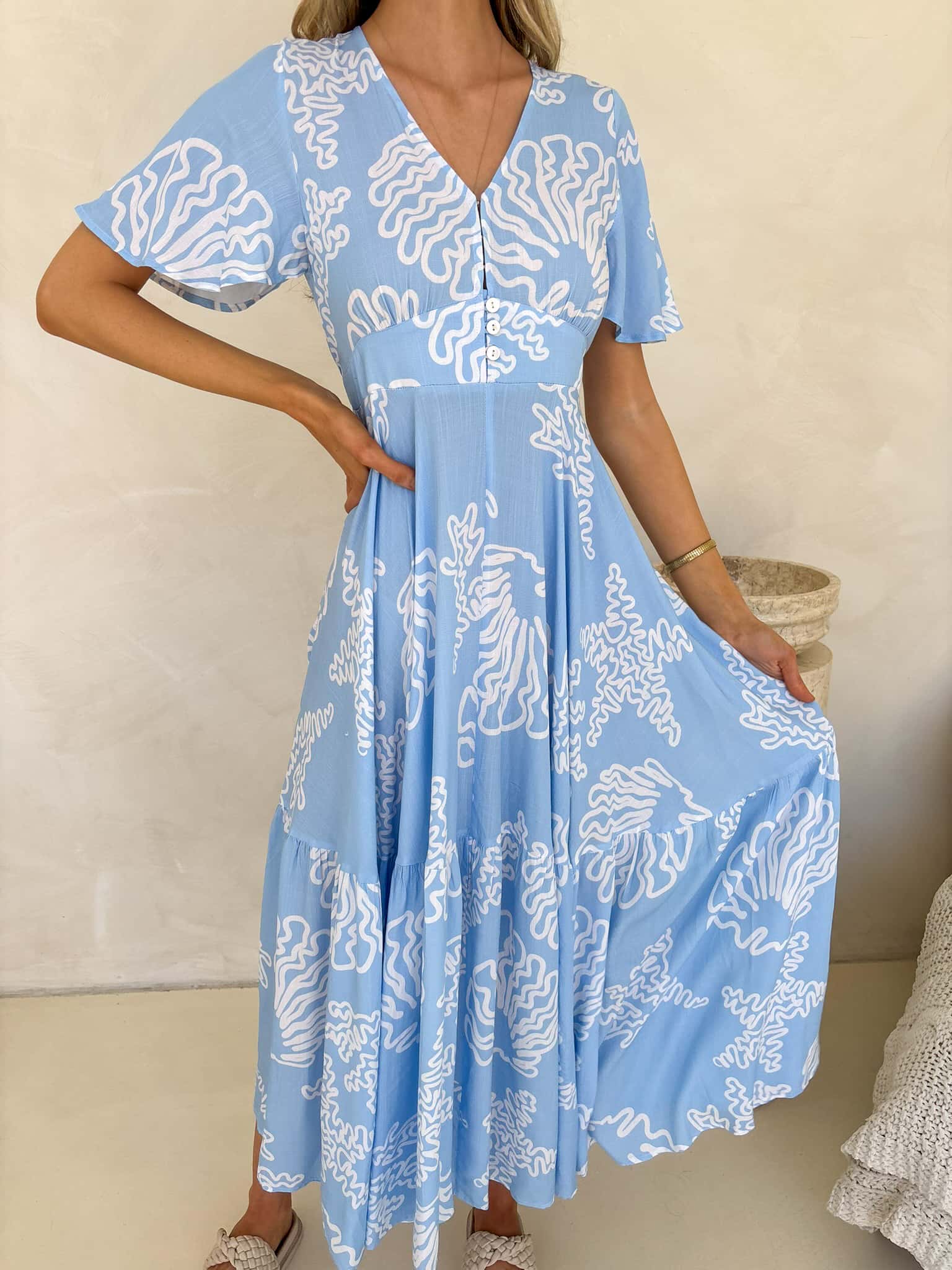 Faye Dress - Salt Water Print - Image 3