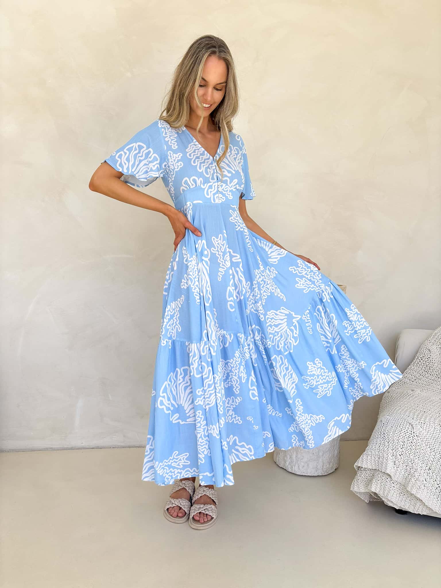 Faye Dress - Salt Water Print - Image 4