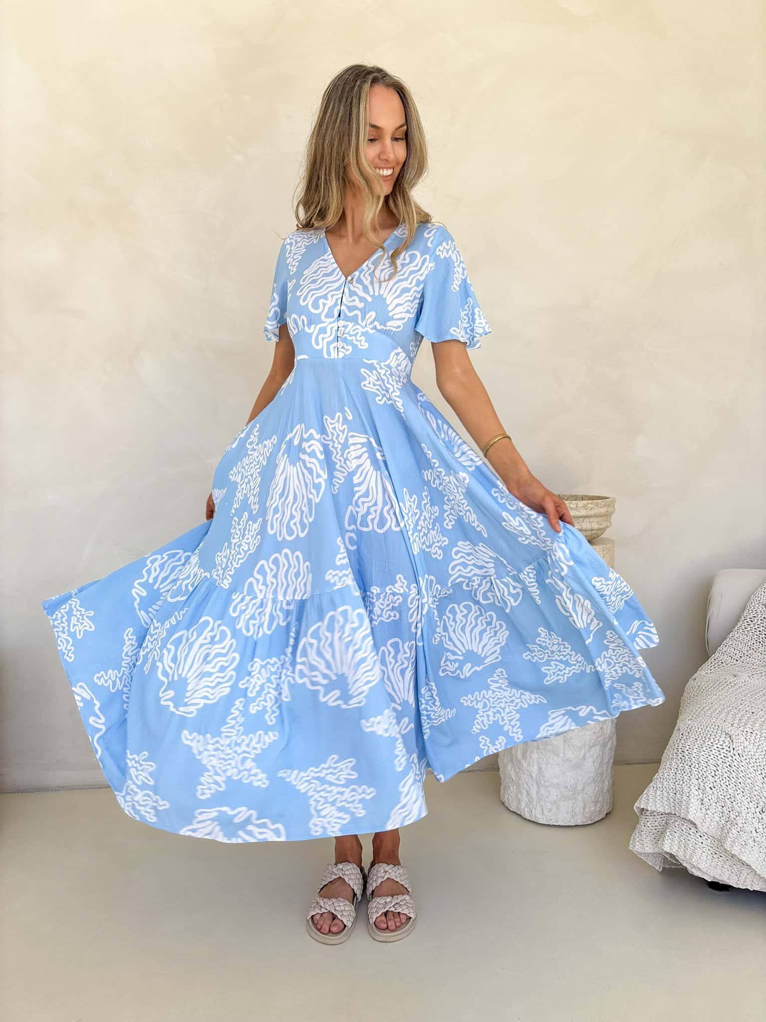 Faye Dress - Salt Water Print - Image 7