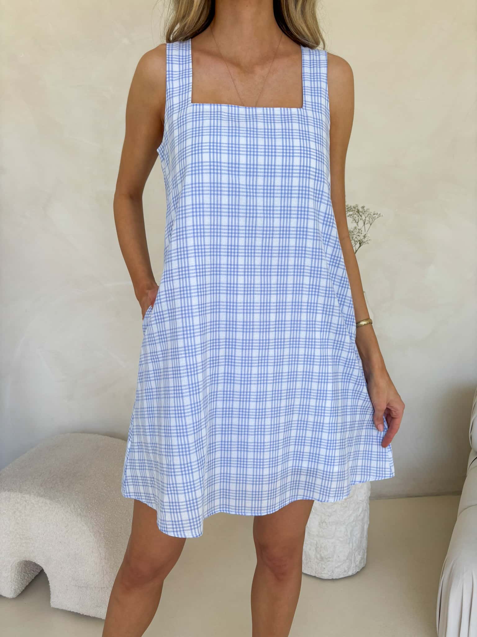 Frankie Dress - Blue Plaid - Image 2