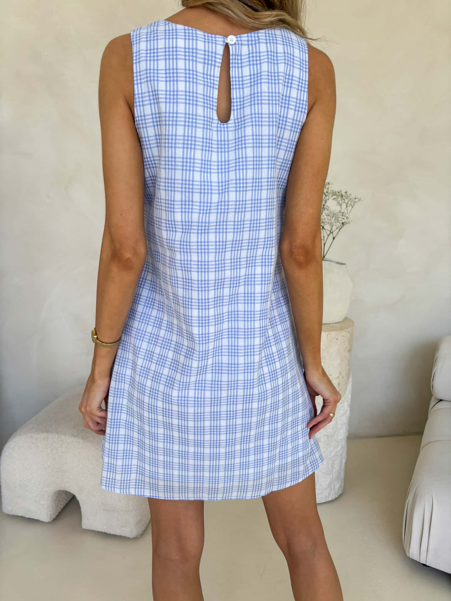 Frankie Dress - Blue Plaid - Image 3