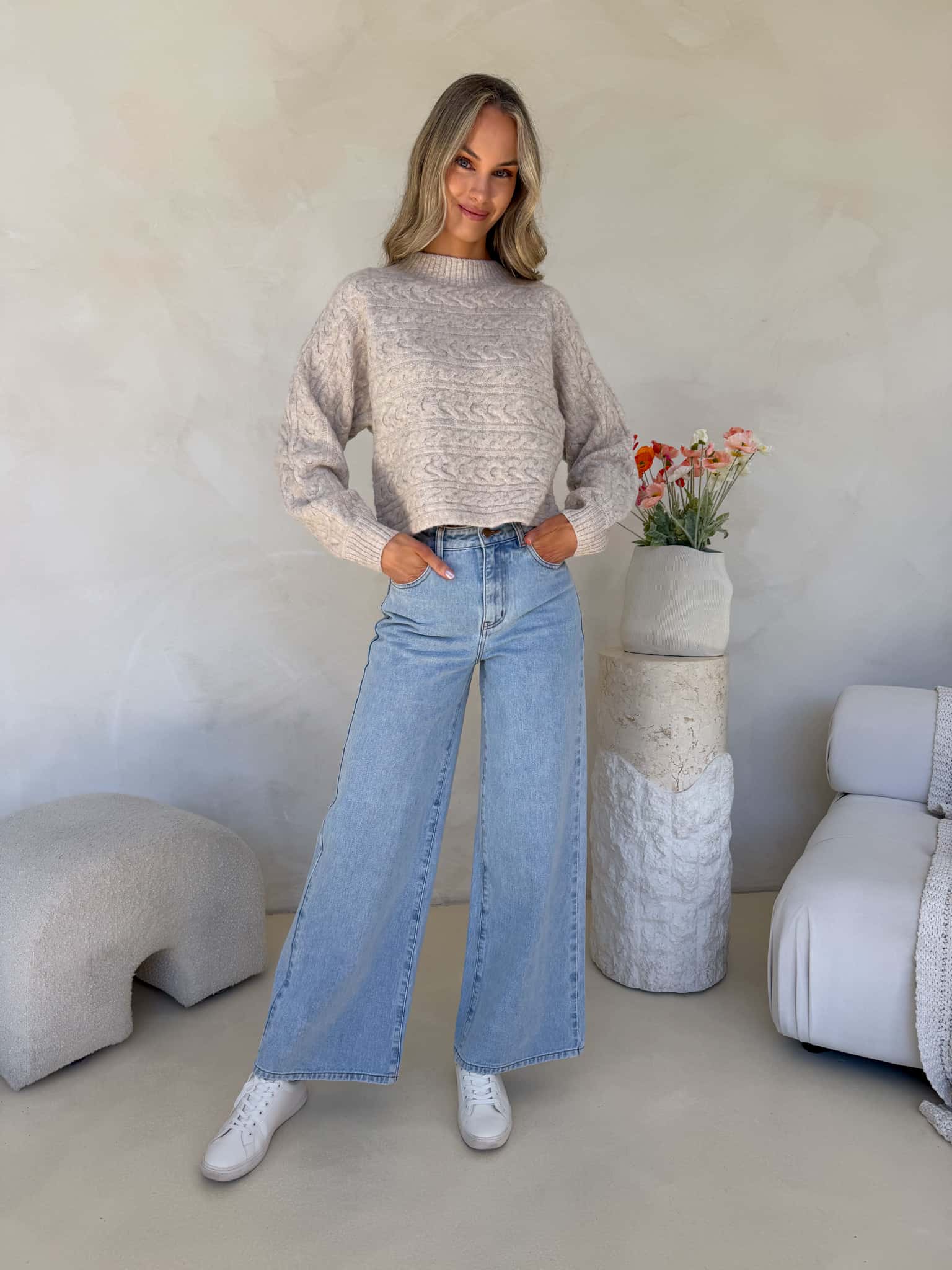 Heidi Knit - Natural with Multi Fleck - Image 5