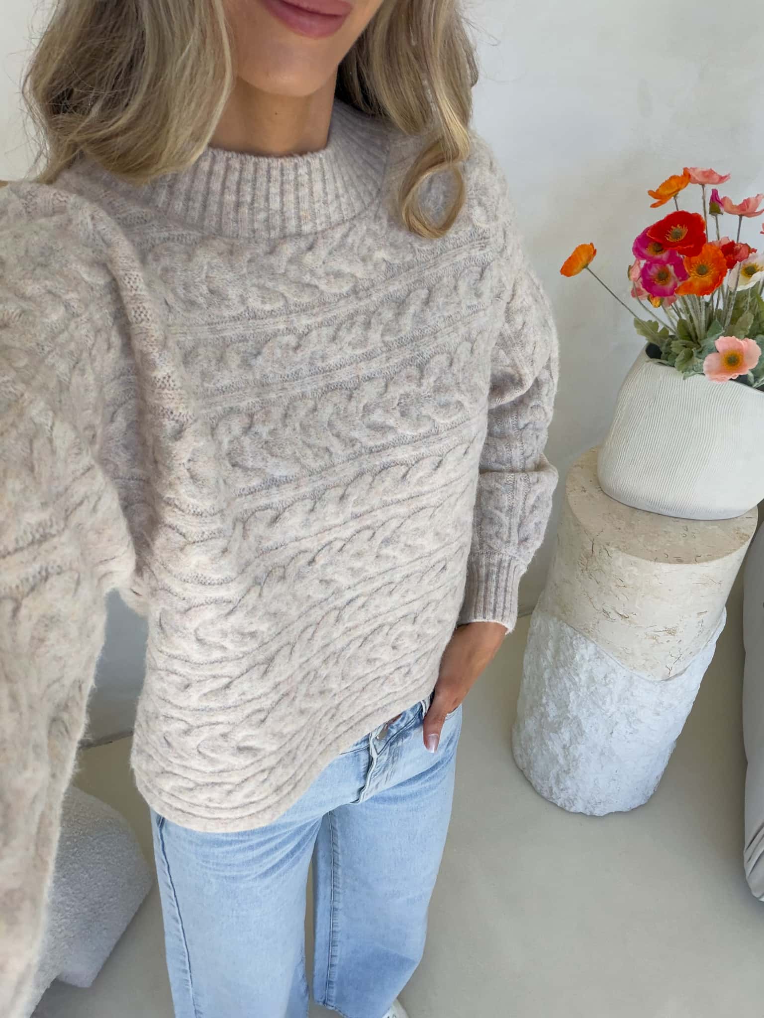 Heidi Knit - Natural with Multi Fleck - Image 9