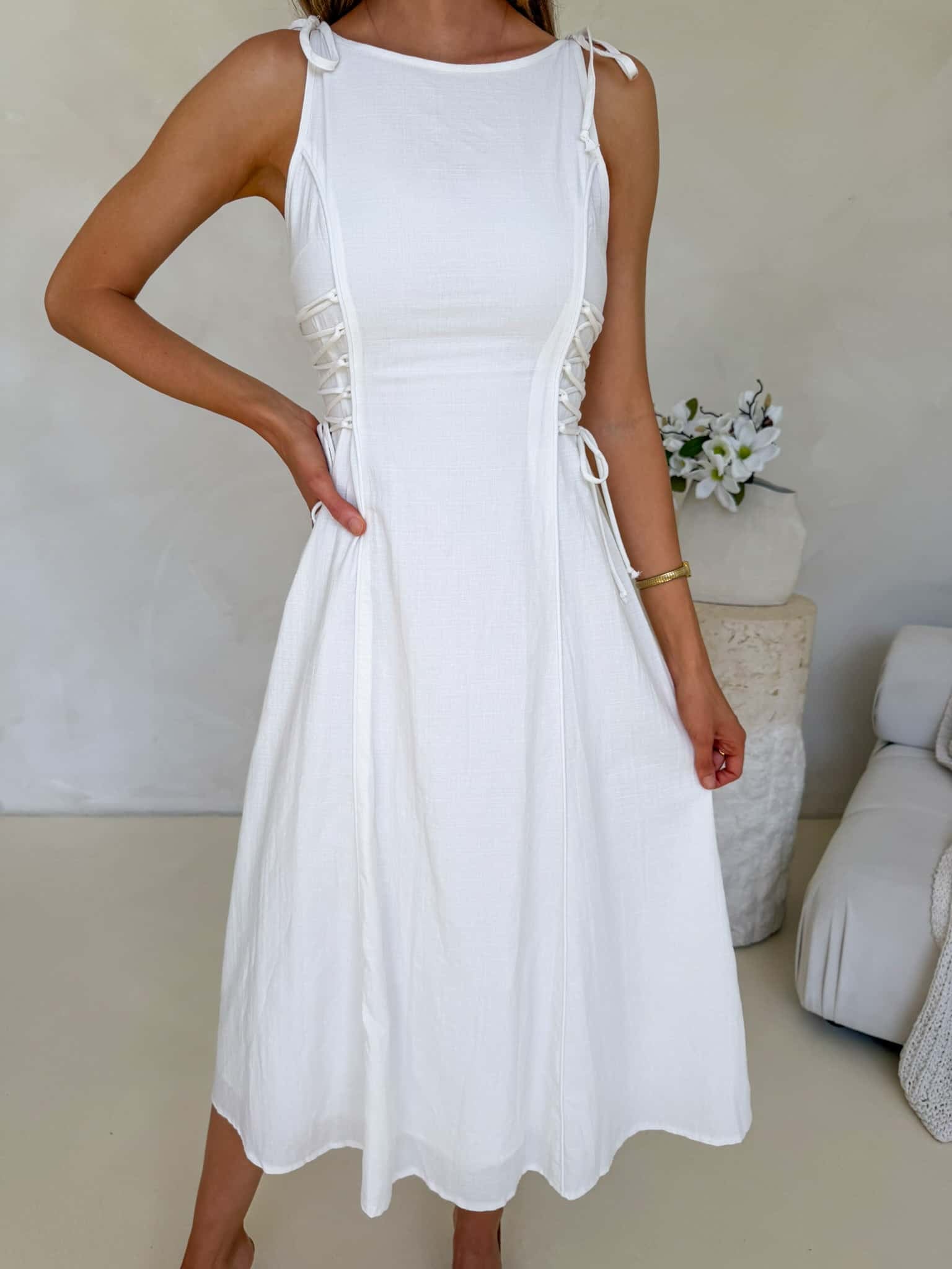Ivy Dress - White - Image 2