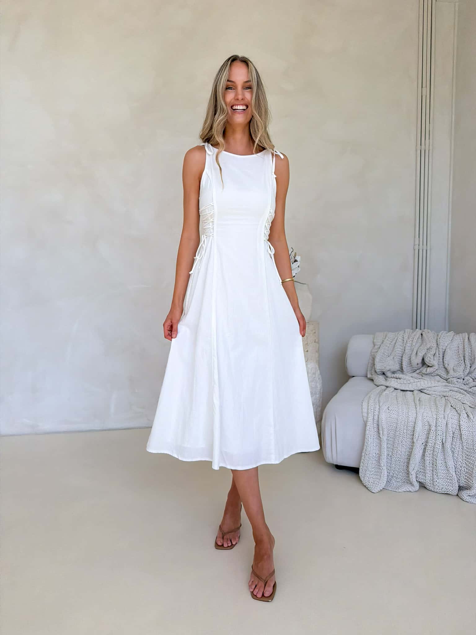 Ivy Dress - White - Image 7