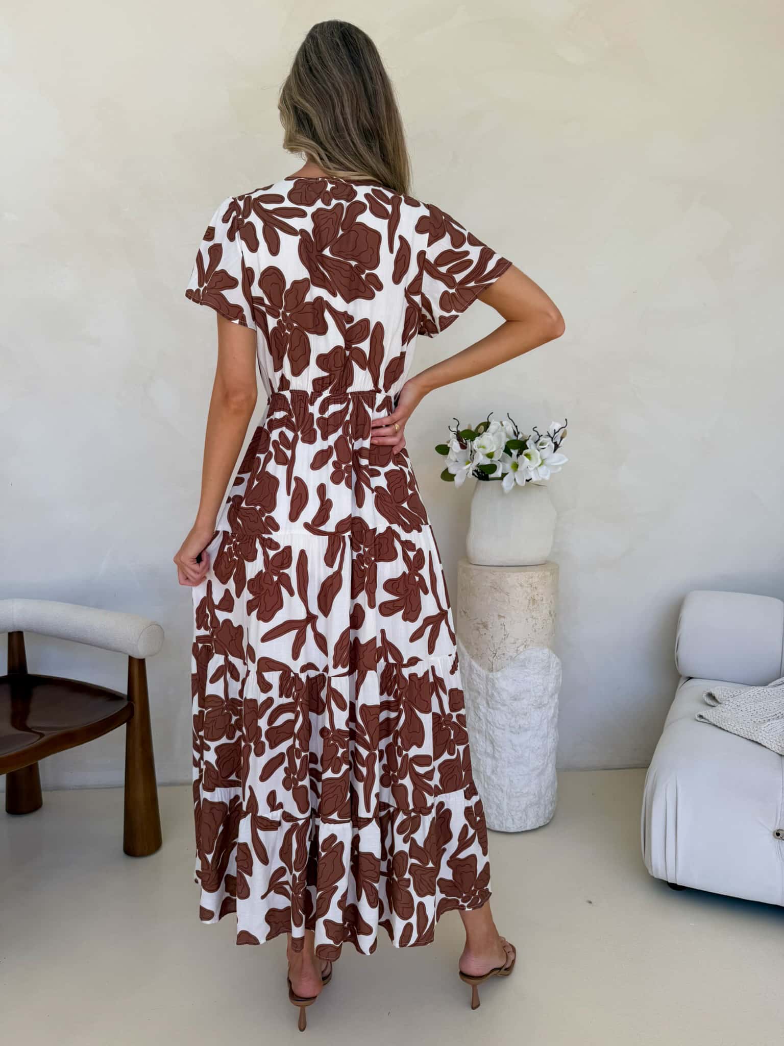 Lily Maxi Dress - Clove Print - Image 8