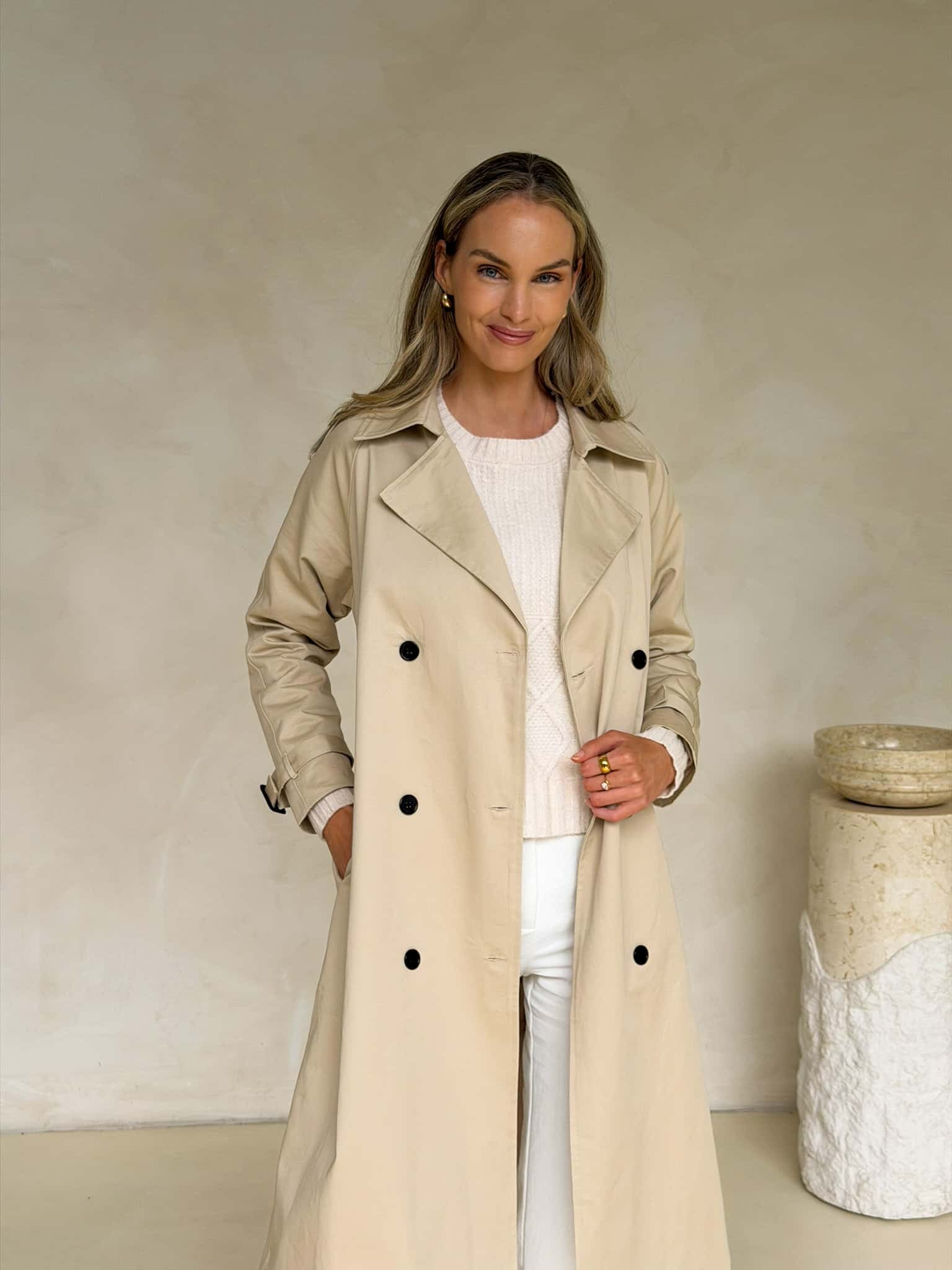 Maeve Trench Coat - Beige - Image 4