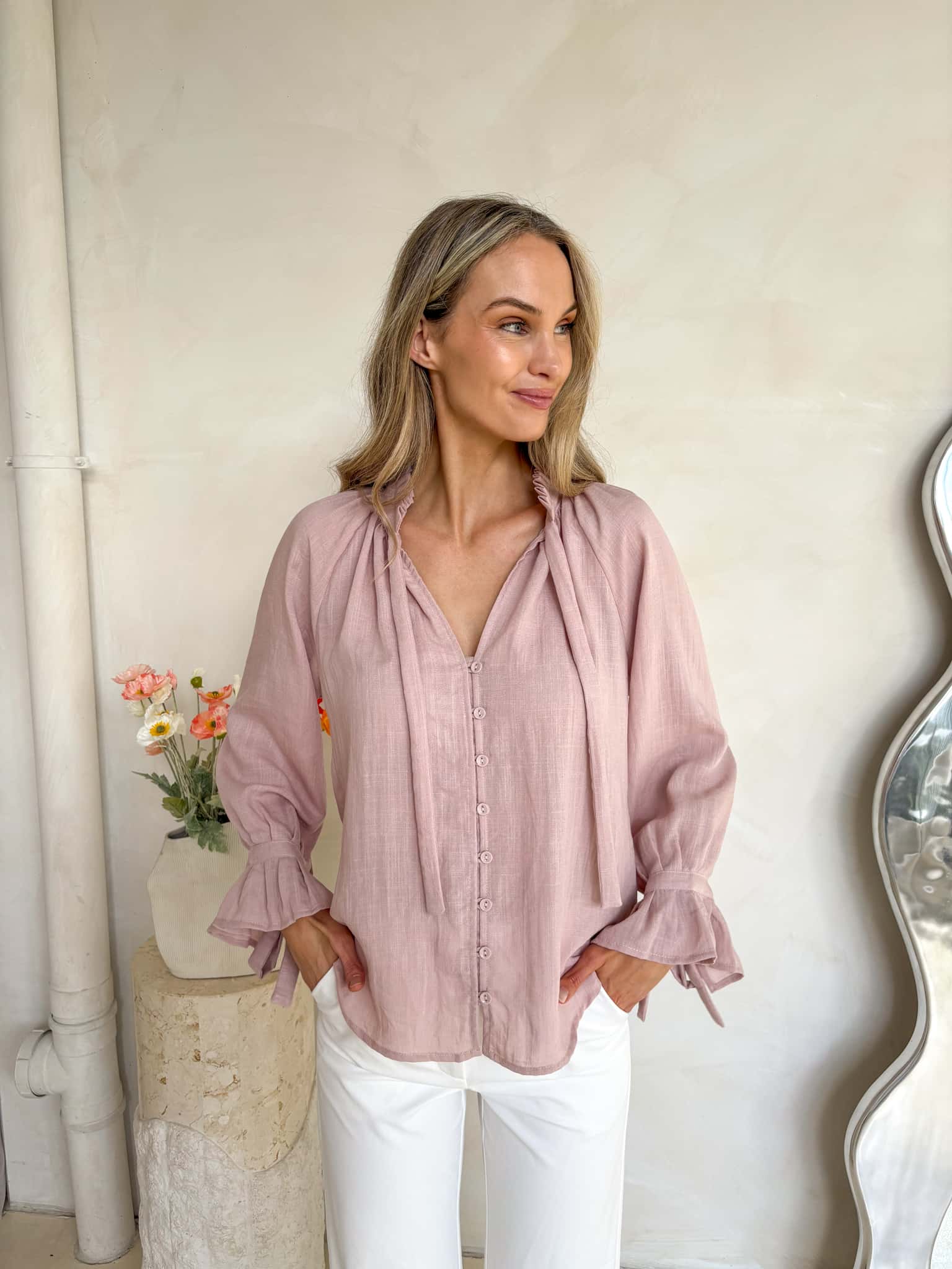 Palos Blouse - Dusty Pink - Image 2