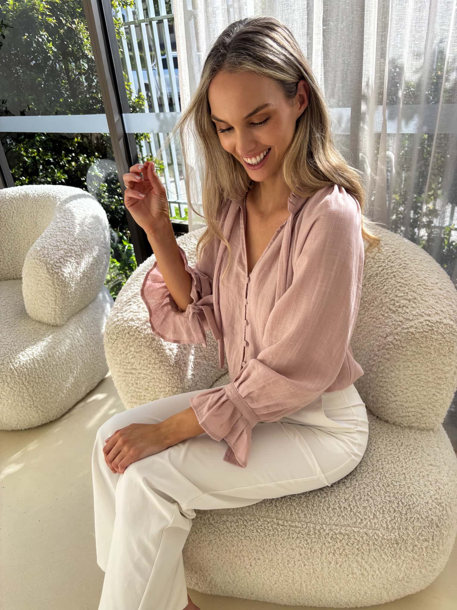 Palos Blouse - Dusty Pink - Image 8
