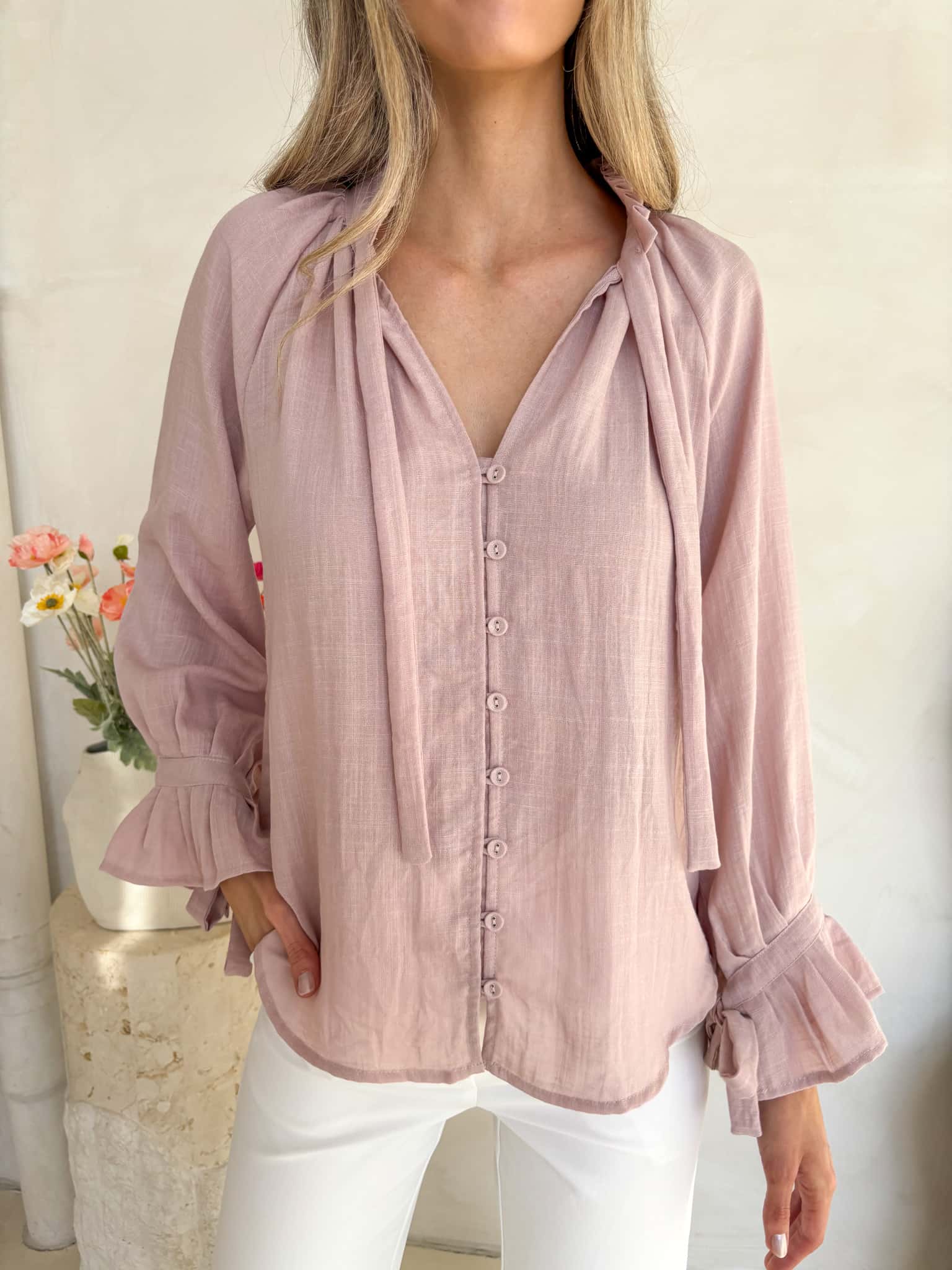 Palos Blouse - Dusty Pink - Image 9