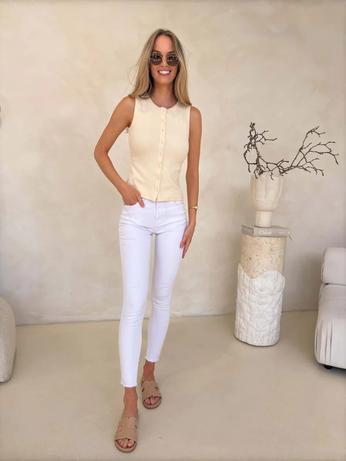 Salis Singlet - Cream - Image 3