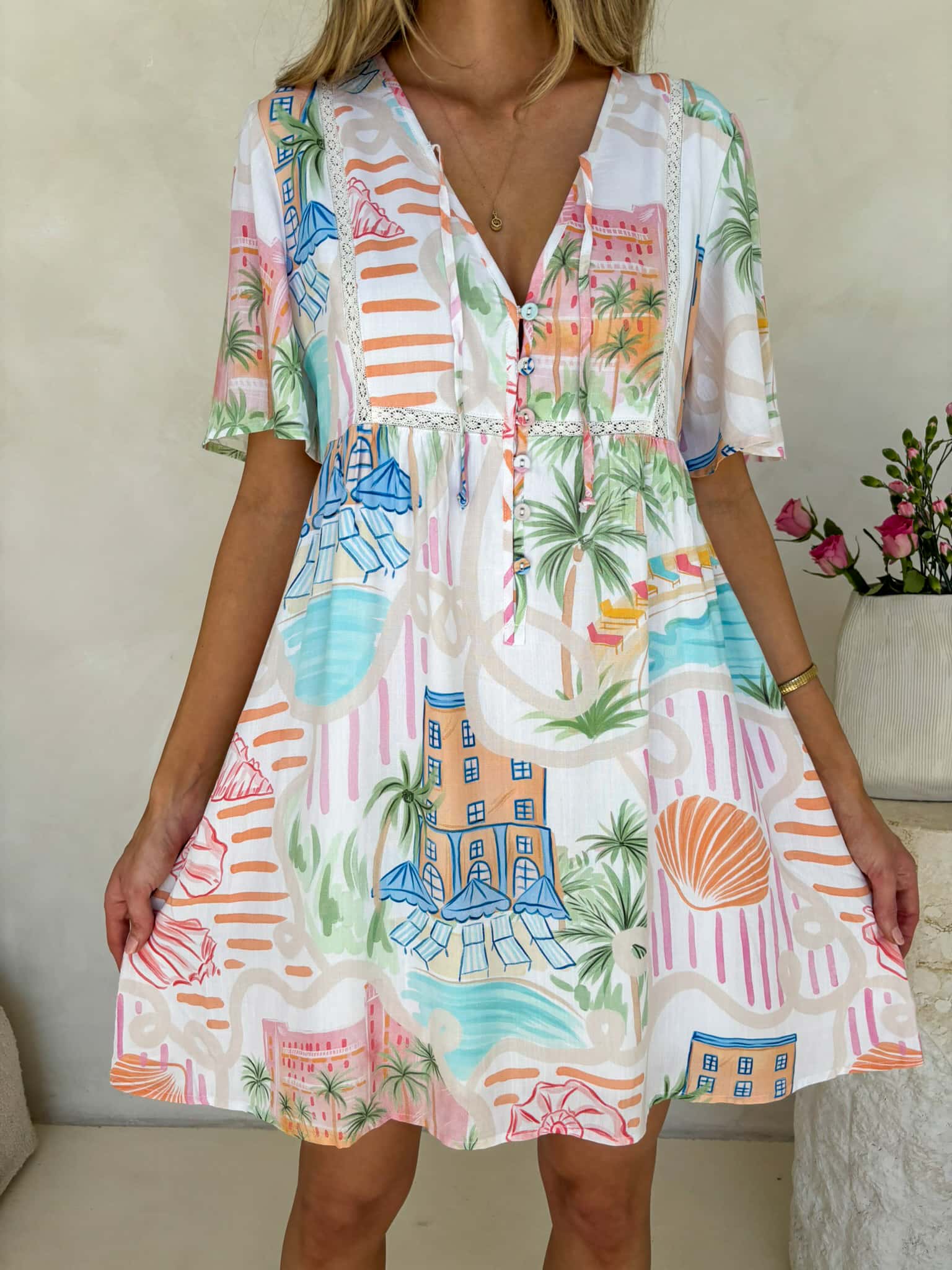 Sienna Dress - Holiday Print