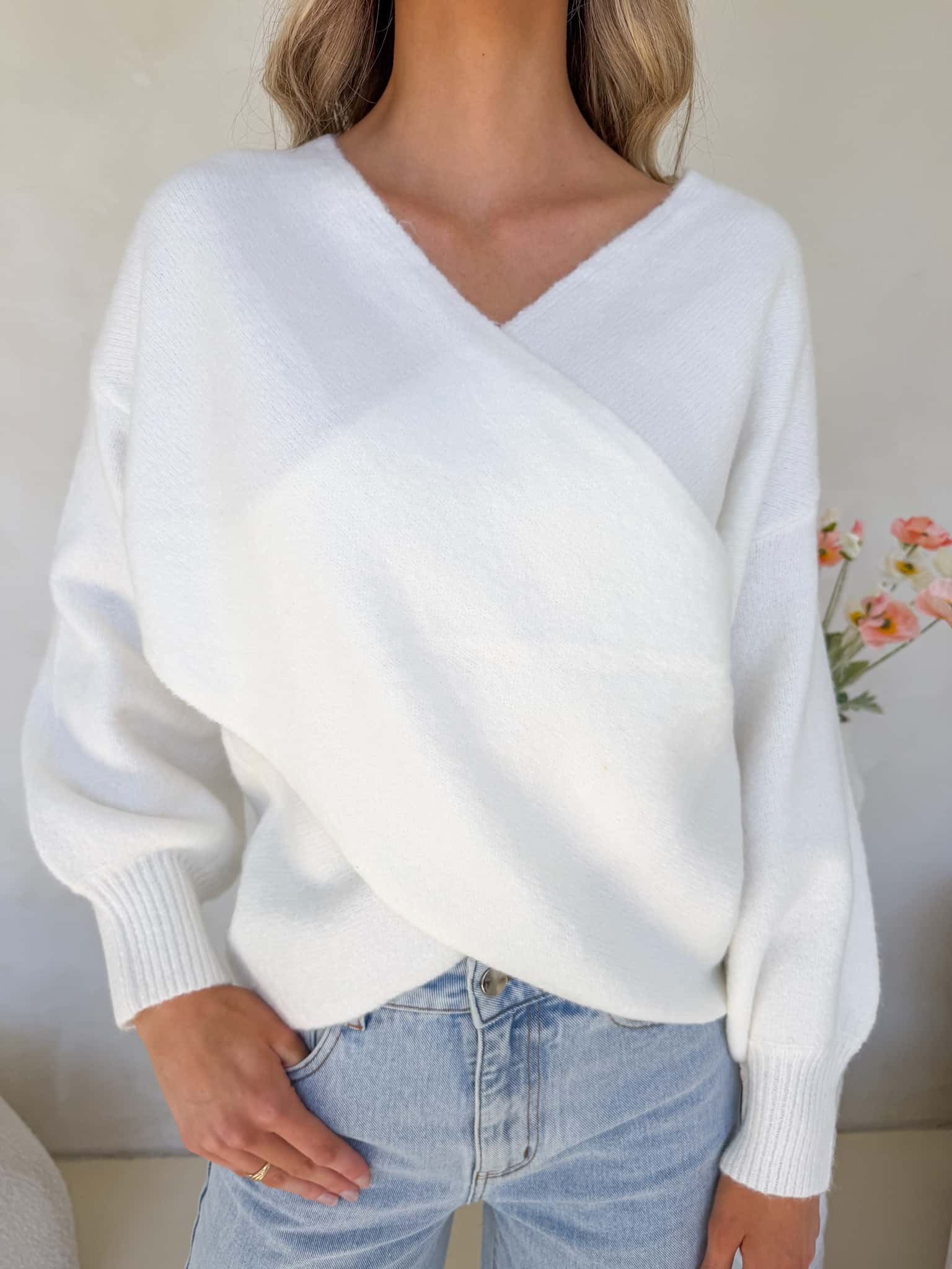 Talia Knit - White - Image 2