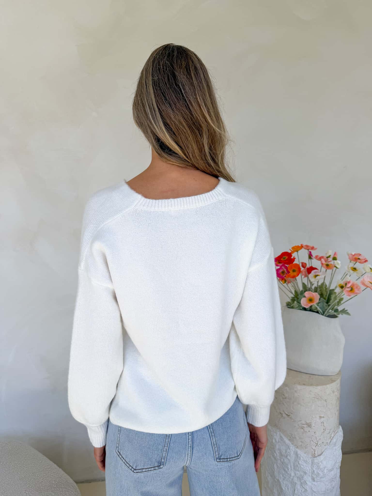 Talia Knit - White - Image 3