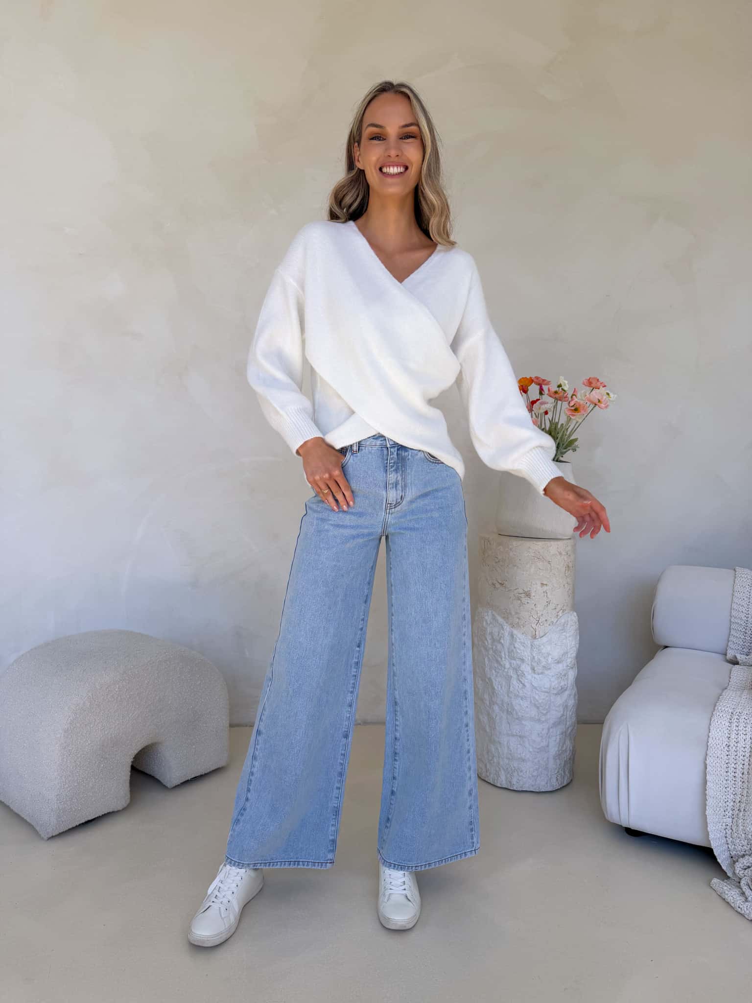 Talia Knit - White - Image 4