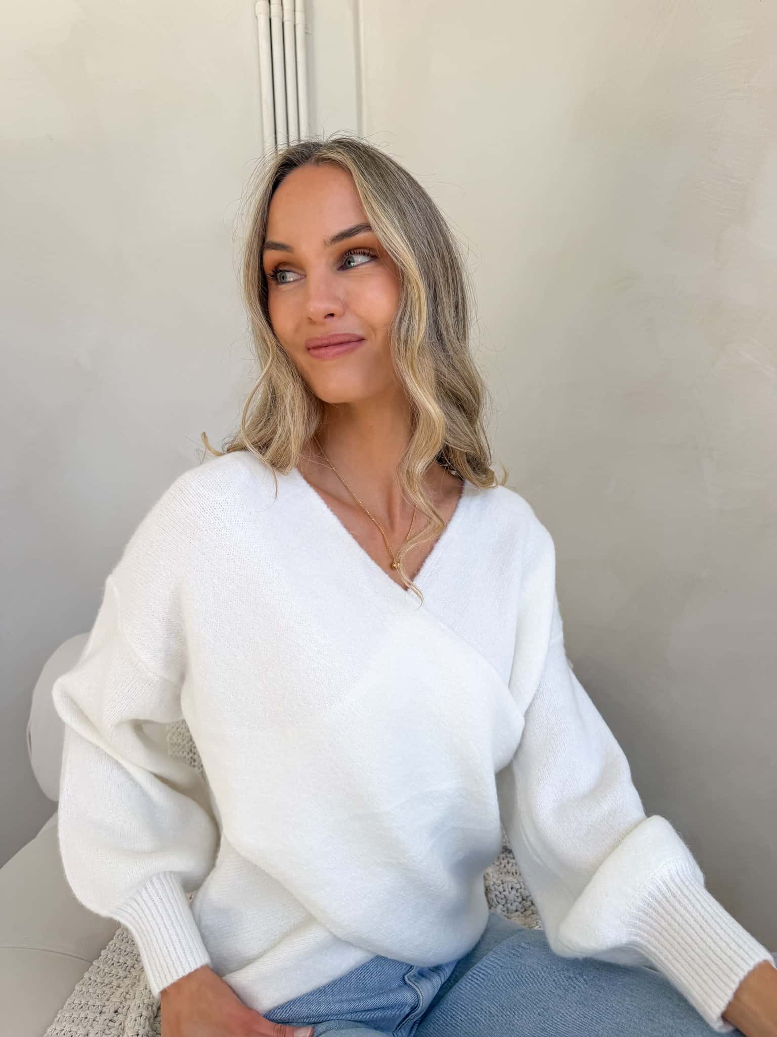 Talia Knit - White - Image 5