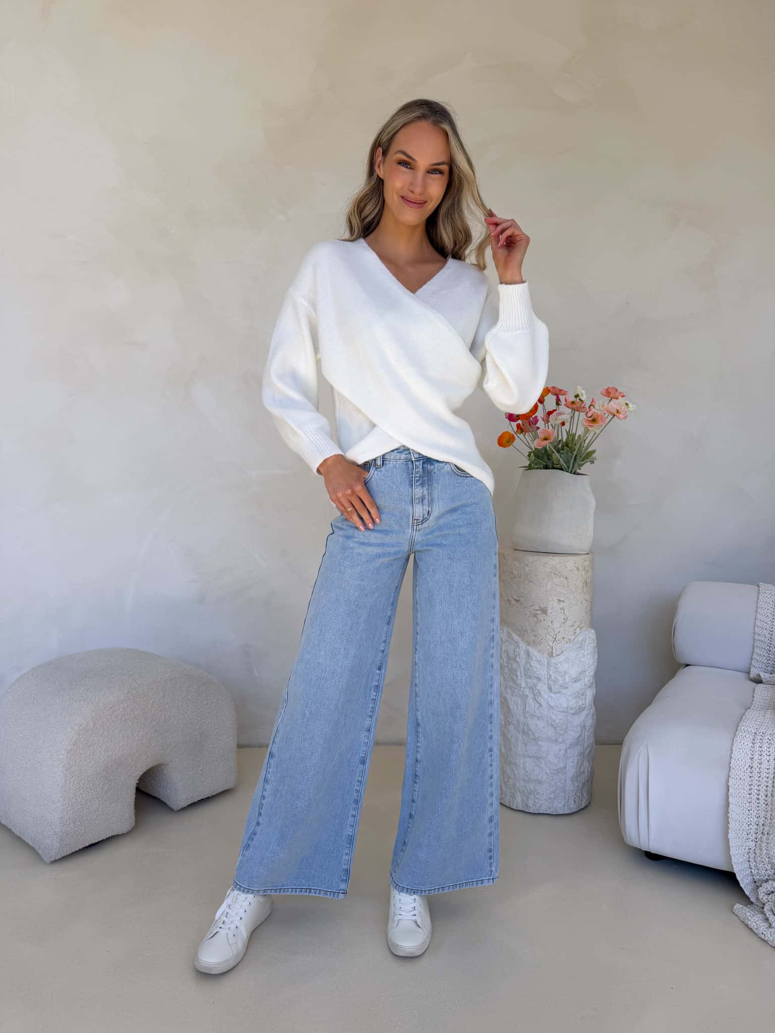 Talia Knit - White - Image 7