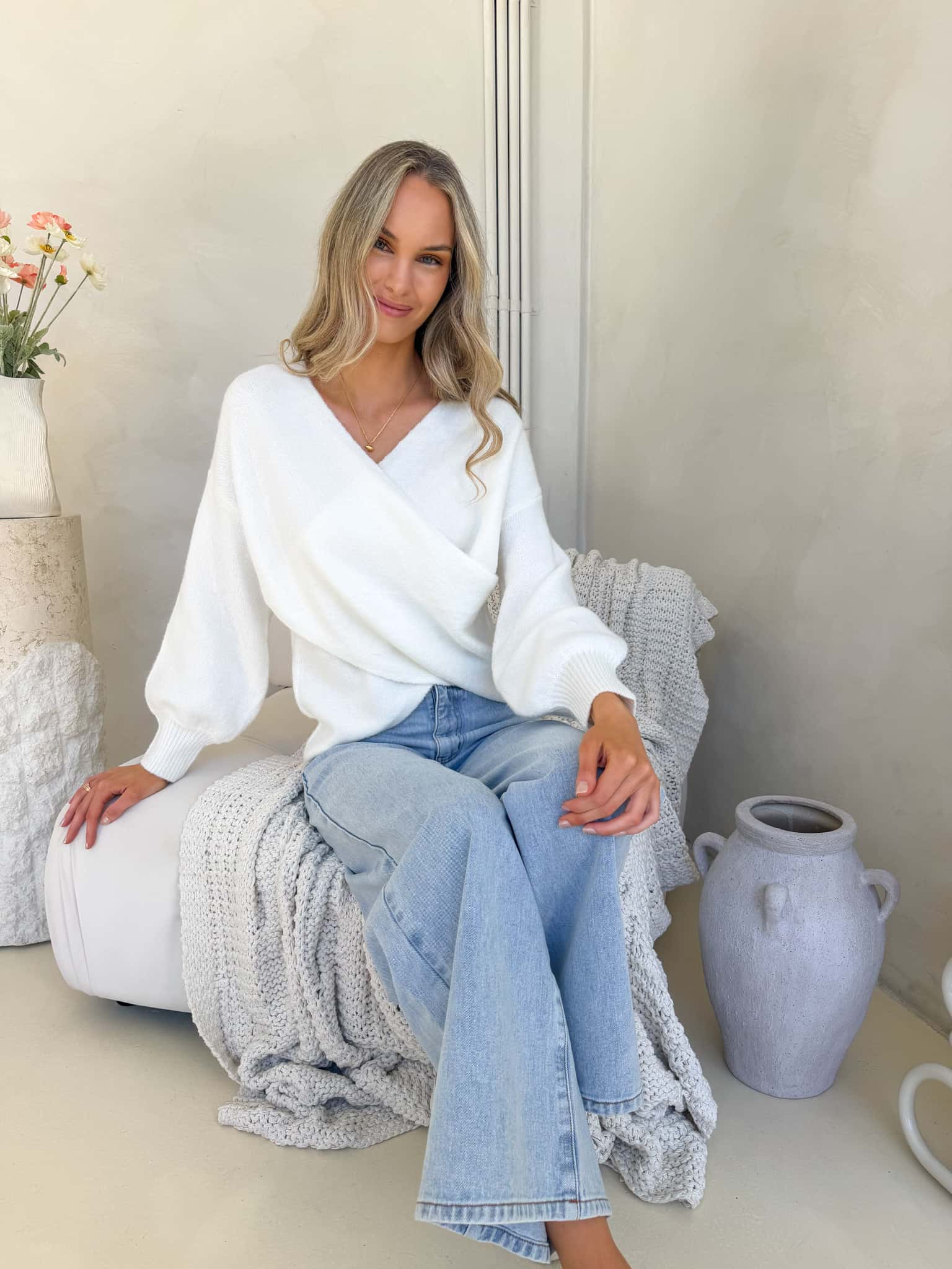 Talia Knit - White - Image 9