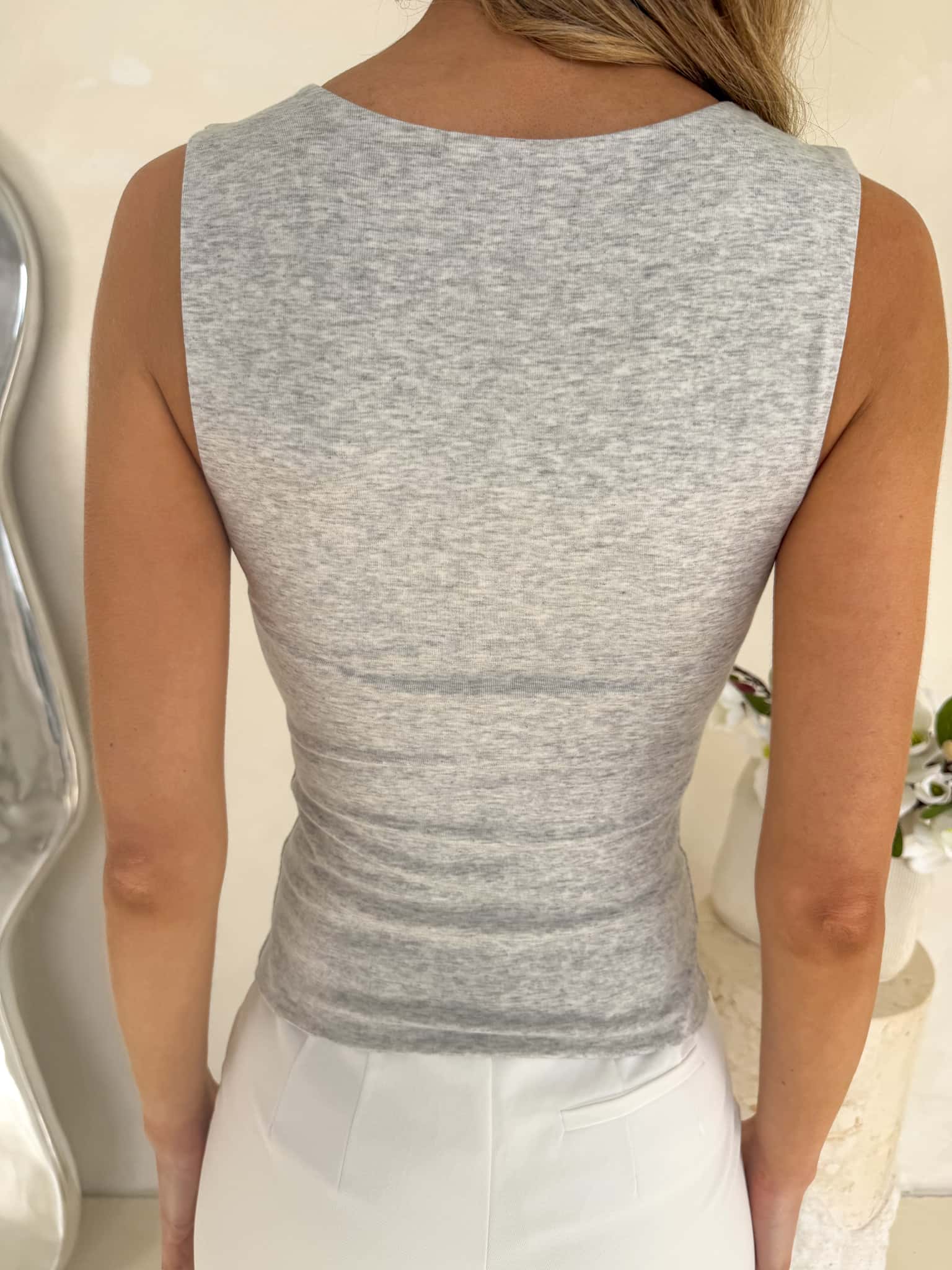 Theresa Top - Grey Marle - Image 5