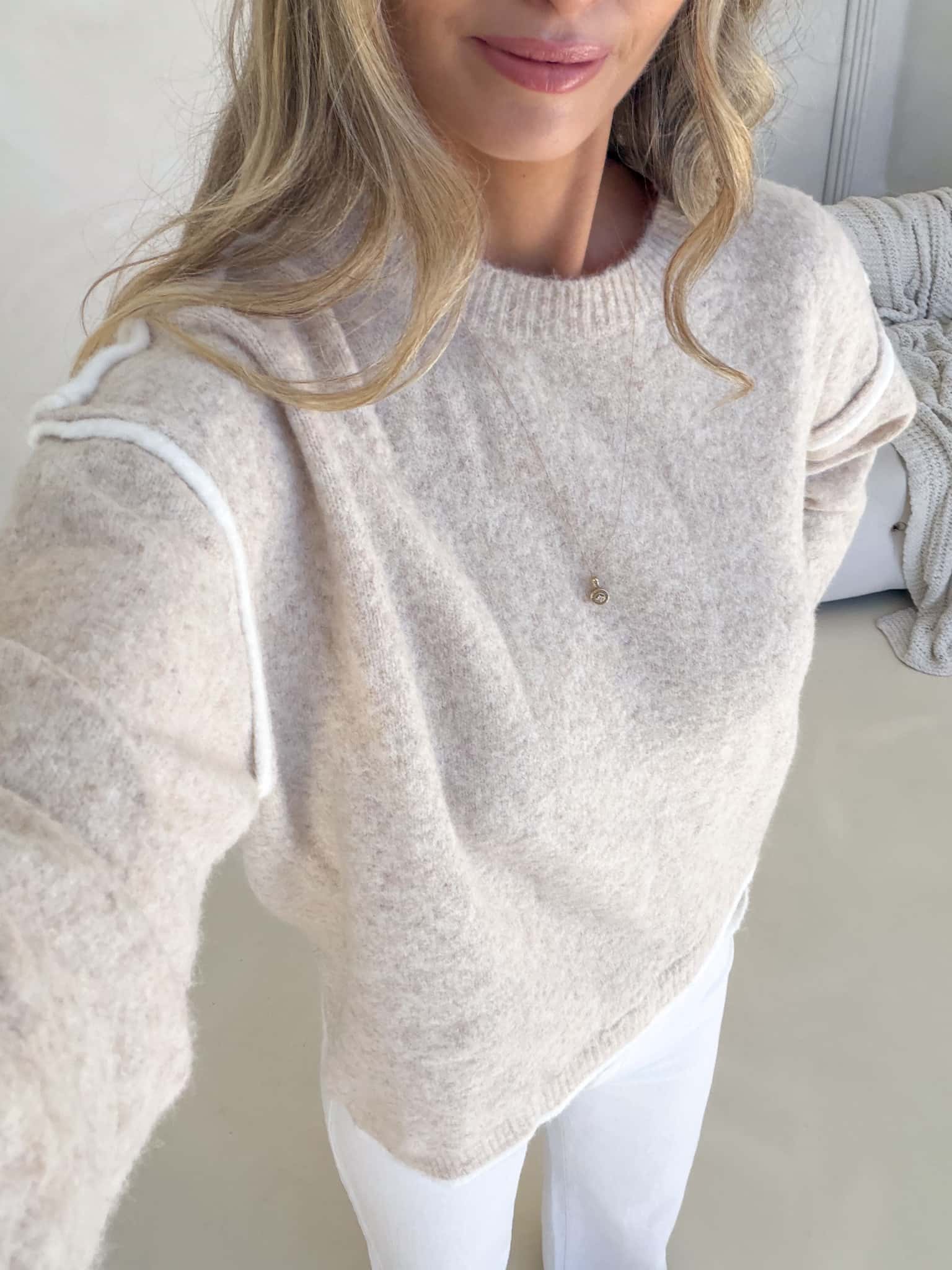 Pre- Order: Willa Knit - Cream Marle - Image 5