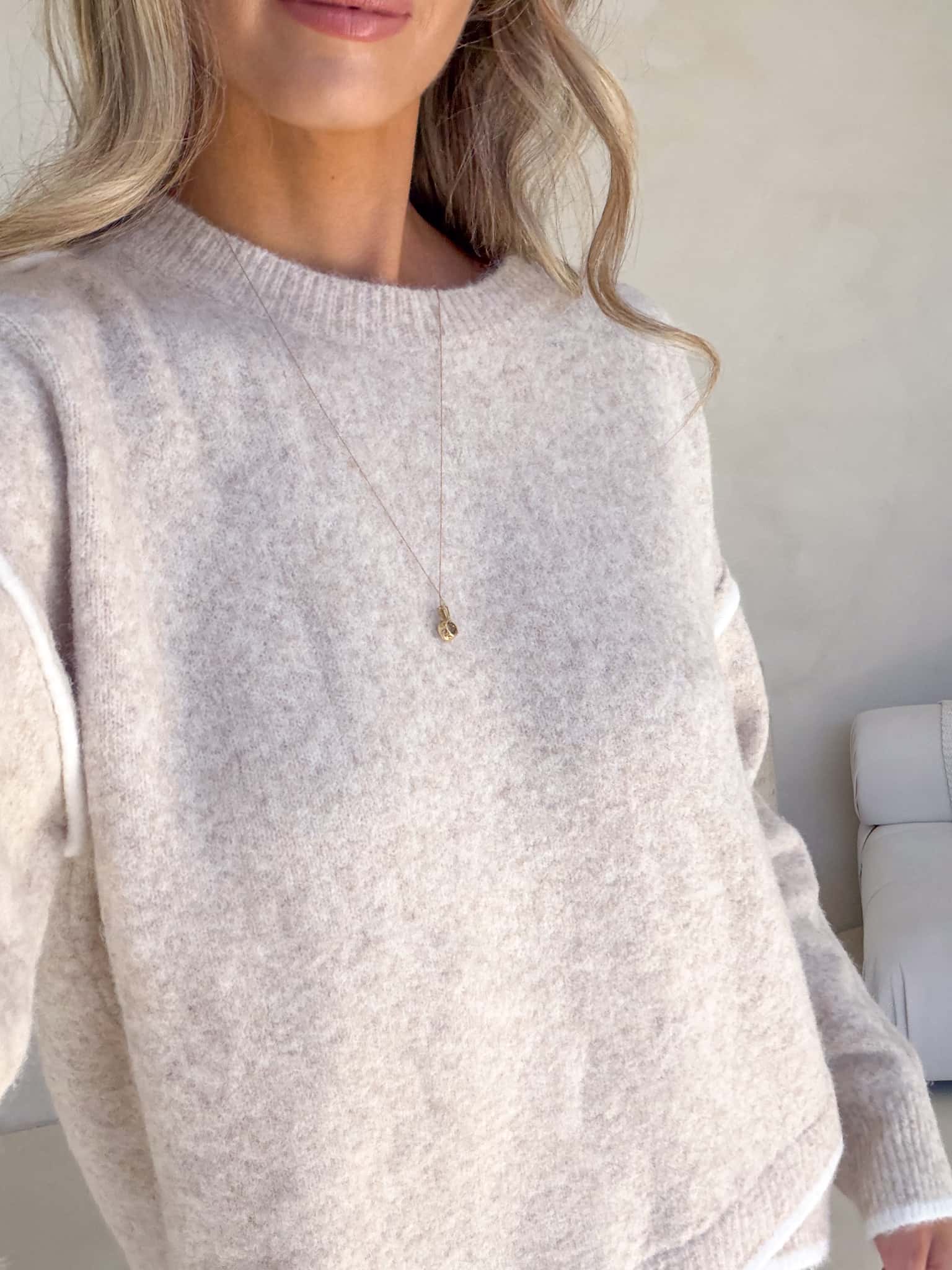 Pre- Order: Willa Knit - Cream Marle - Image 9