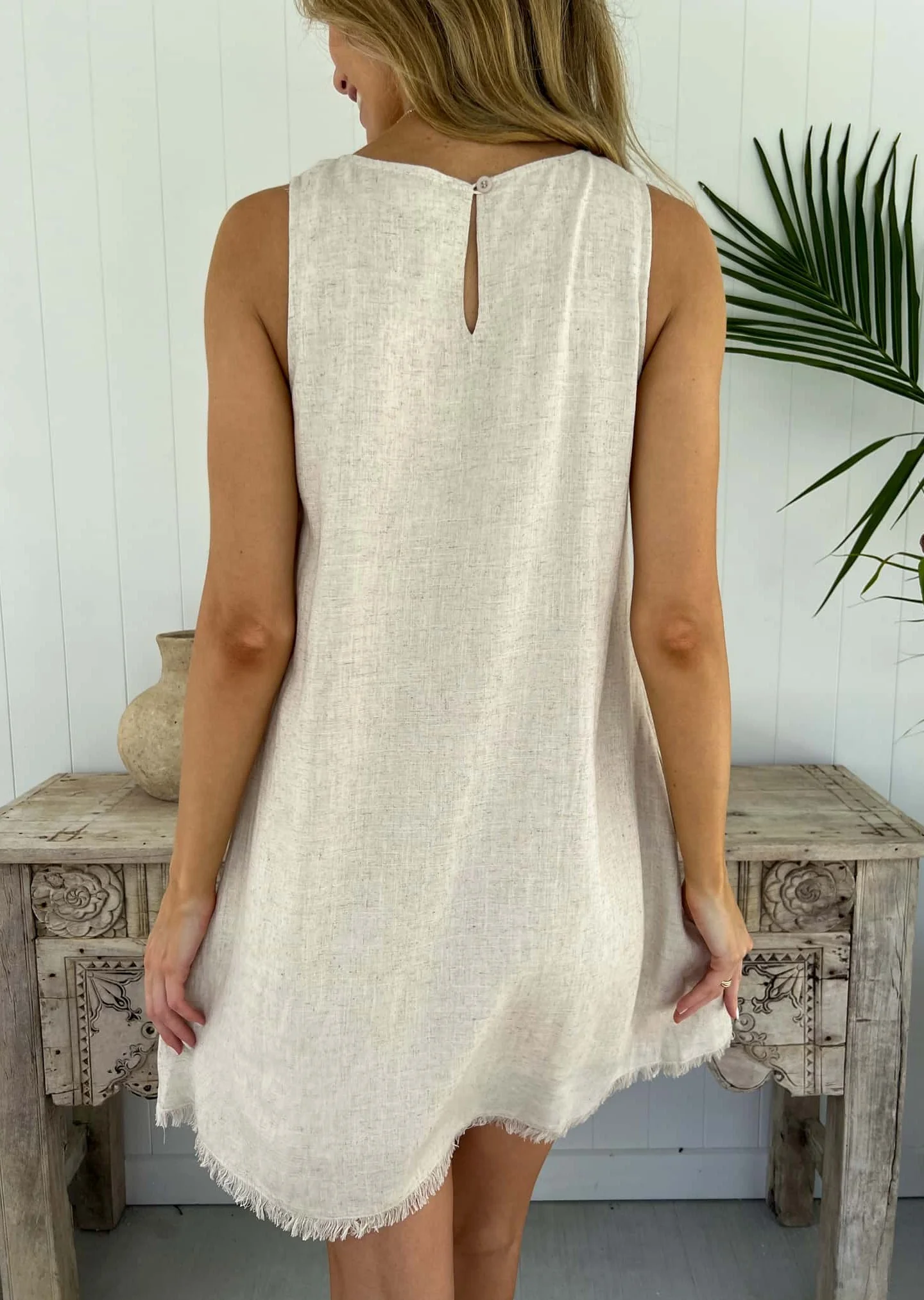 Freya Dress - Natural - Image 3